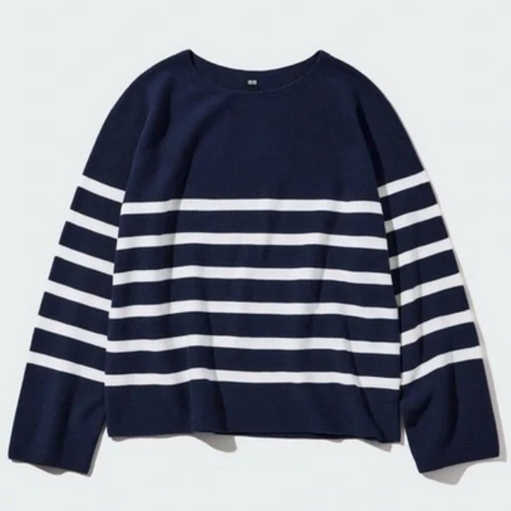 Uniqlo 3D Cotton Striped Sweater